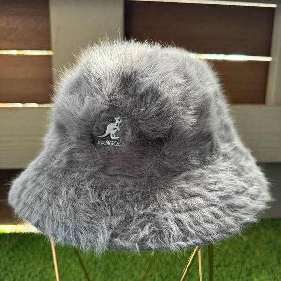 Kangol Furgora Fuzzy Misty Gray Bucket Hat - Picture 7 of 11